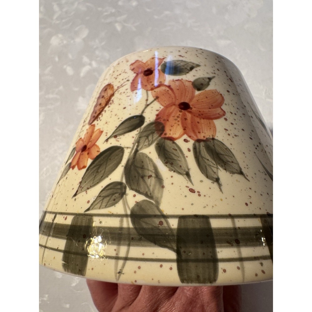 Home Interiors Floral Ceramic Candle Shade Chimney Habitat For Humanity Collab